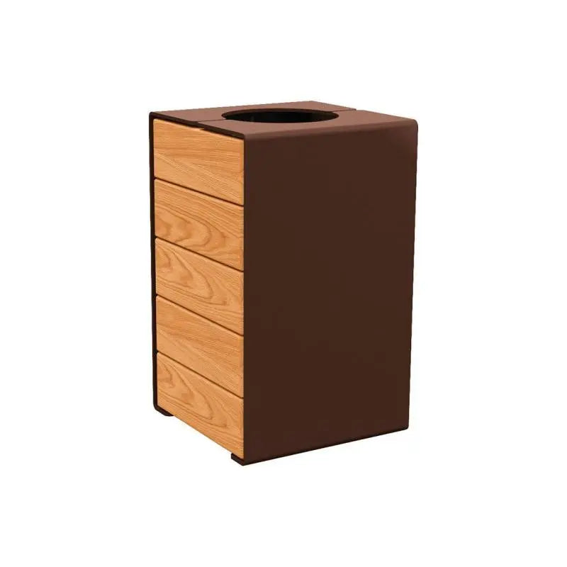 Corbeille KUB acier et bois