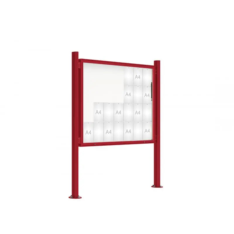 Vitrine 2000 simple face sur poteaux Procity