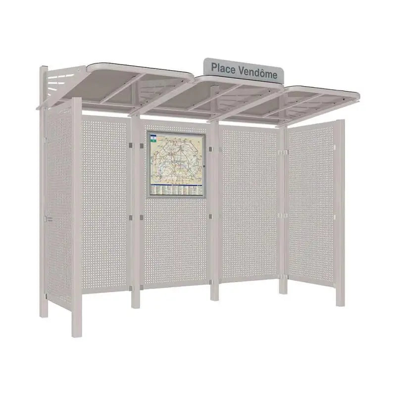 Abribus Conviviale® avec bardages acier Procity