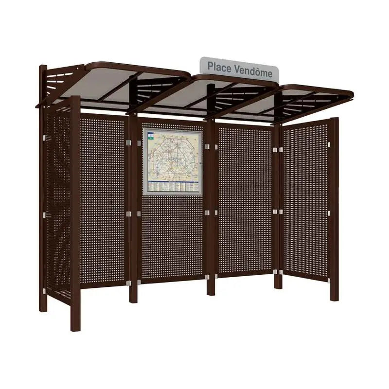 Abribus Conviviale® avec bardages acier Procity