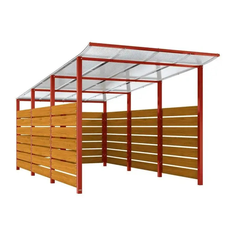 Abri conteneurs modulo-Bordeaux-4 800 mm-bois lasuré Chêne clair-2500 mm