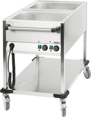 Chariot bain-marie à eau 2 x GN 1/1 Casselin