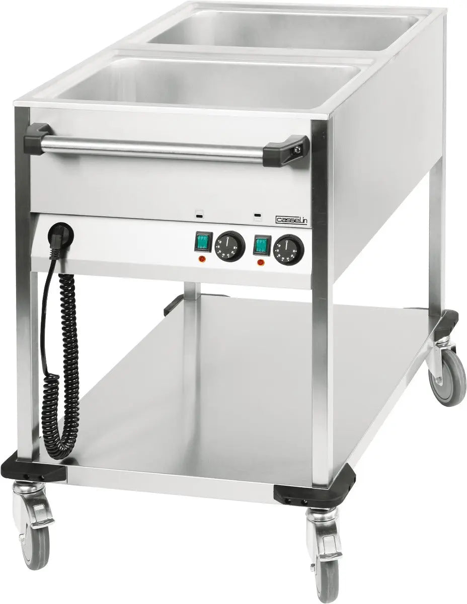 Chariot bain-marie à eau 2 x GN 1/1 Casselin