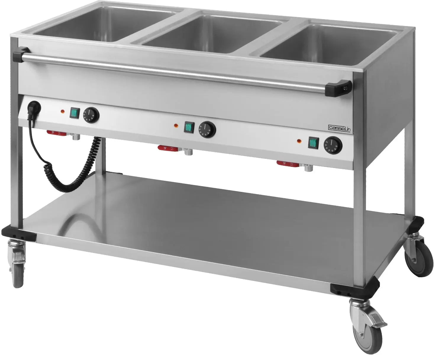 Chariot bain-marie à eau 3 x GN 1/1 Casselin