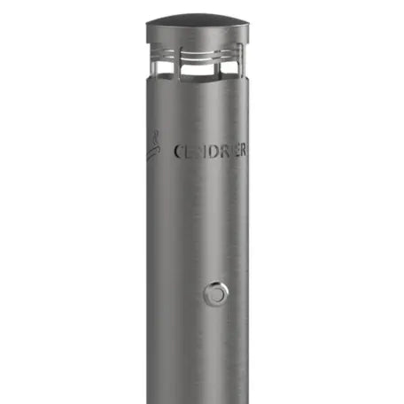 Cendrier en inox sur pied avec tête amovible - France Collectivités