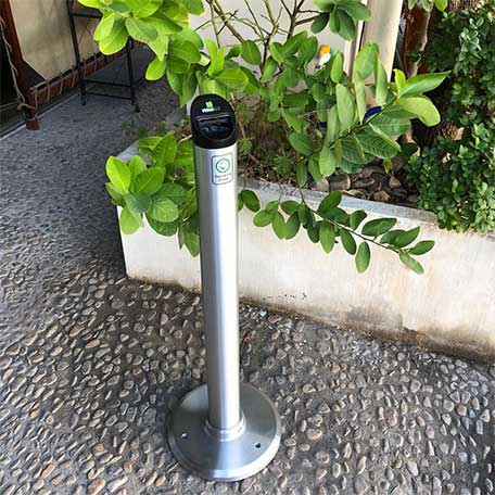 Cendrier aluminium sur pied Brisbane XL - France Collectivités