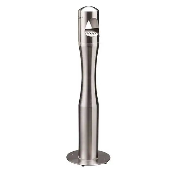 Cendrier sur pied inox brossé forme 4 Litres - France Collectivités