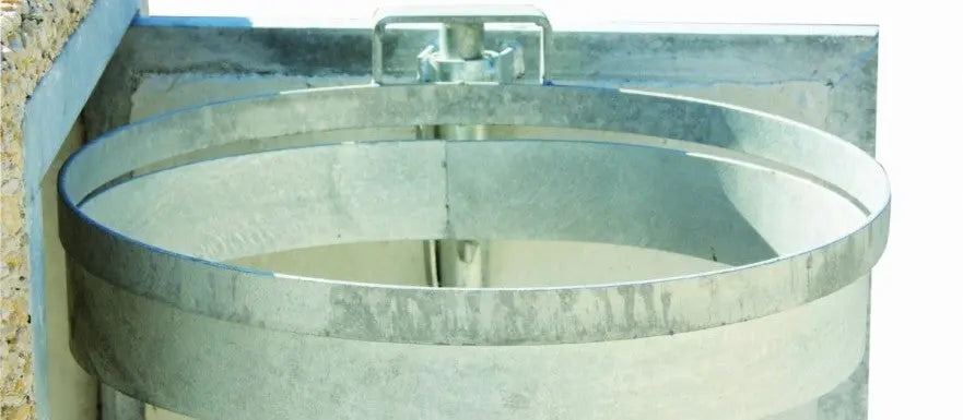Poubelle béton à trappe 110L AB112