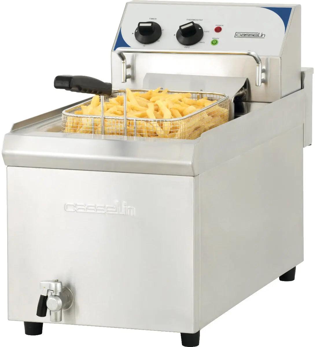 Friteuse électrique avec vanne de vidange 10 litres haut rendement Casselin