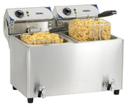 Friteuse électrique avec vanne de vidange 2 x 7 litres Casselin