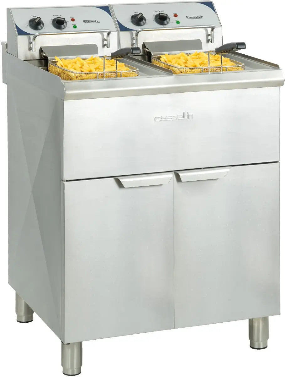 Friteuse électrique sur pieds  2 x 10 litres haut rendement Casselin