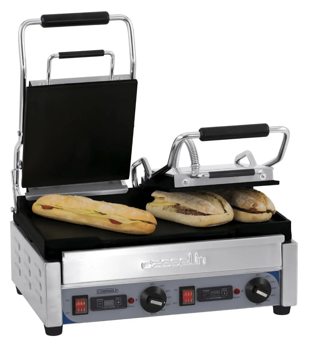 Grill Panini double Premium Lisse - Lisse avec minuteur Casselin