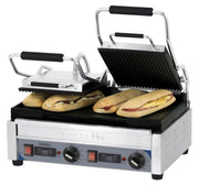 Grill Panini double Premium Rainurée - Lisse avec minuteur Casselin