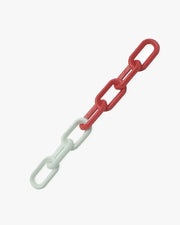 Rouleau chaine de signalisation polypro rouge et blanc 25m - France Collectivités