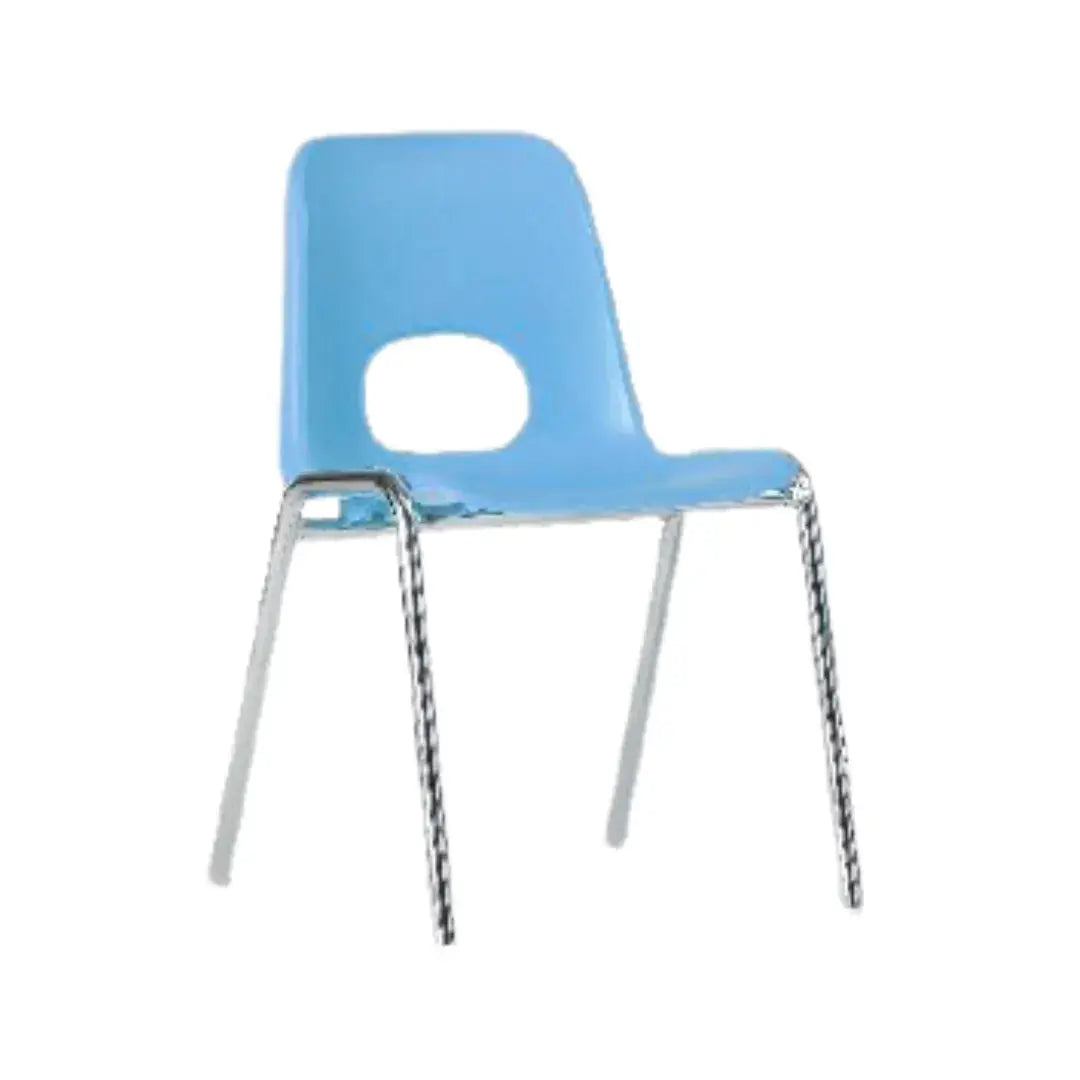 Chaise à coque empilable Bologne bleu ciel