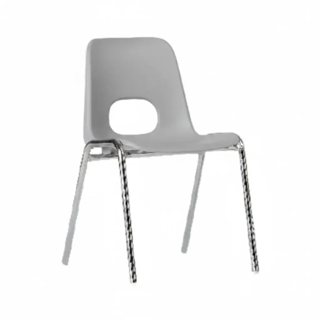 Chaise à coque empilable Bologne gris clair