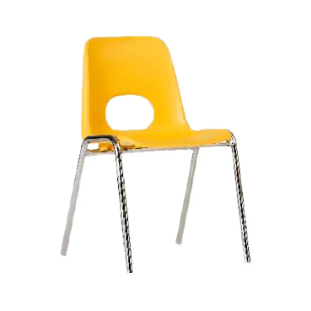 Chaise à coque empilable Bologne jaune