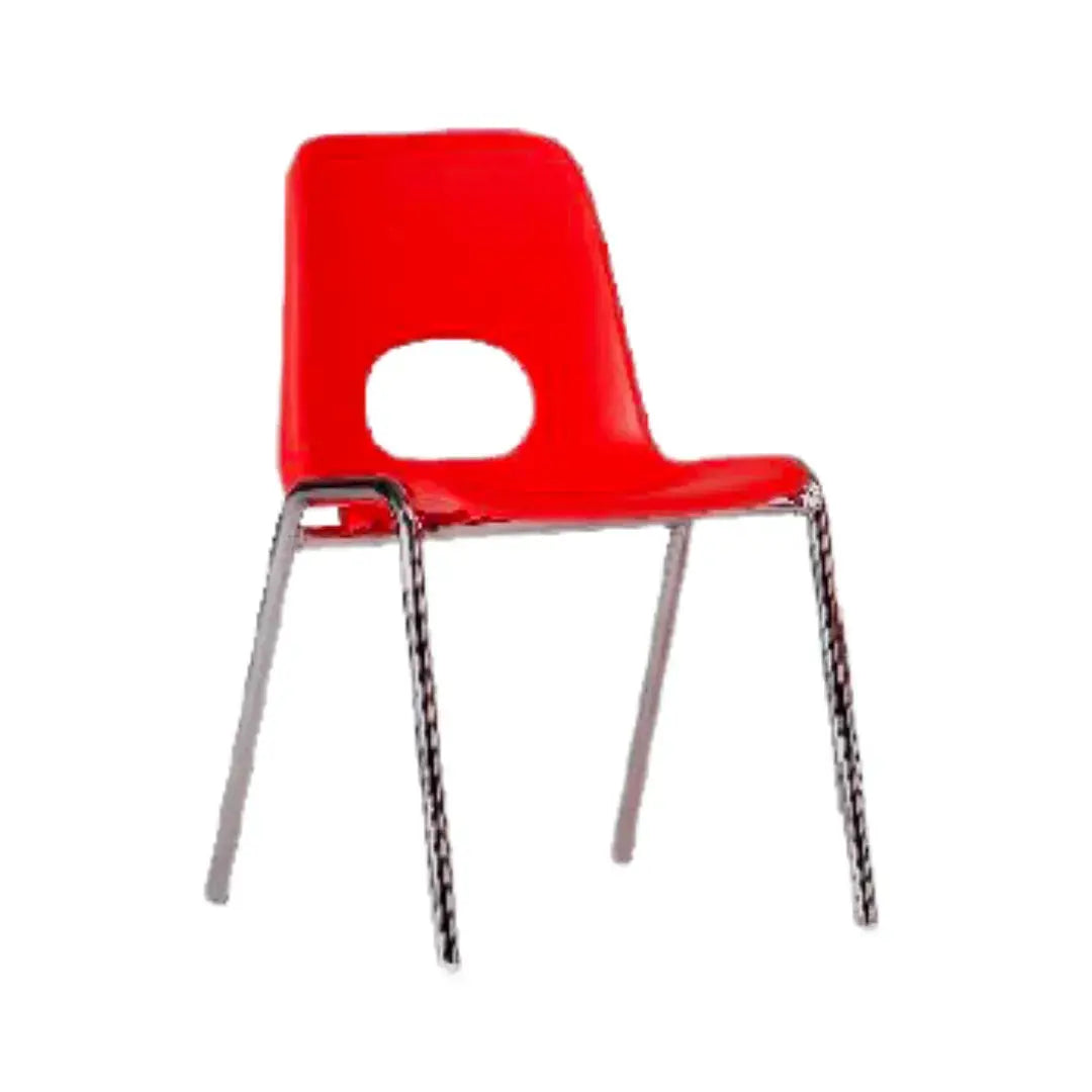Chaise à coque empilable Bologne rouge