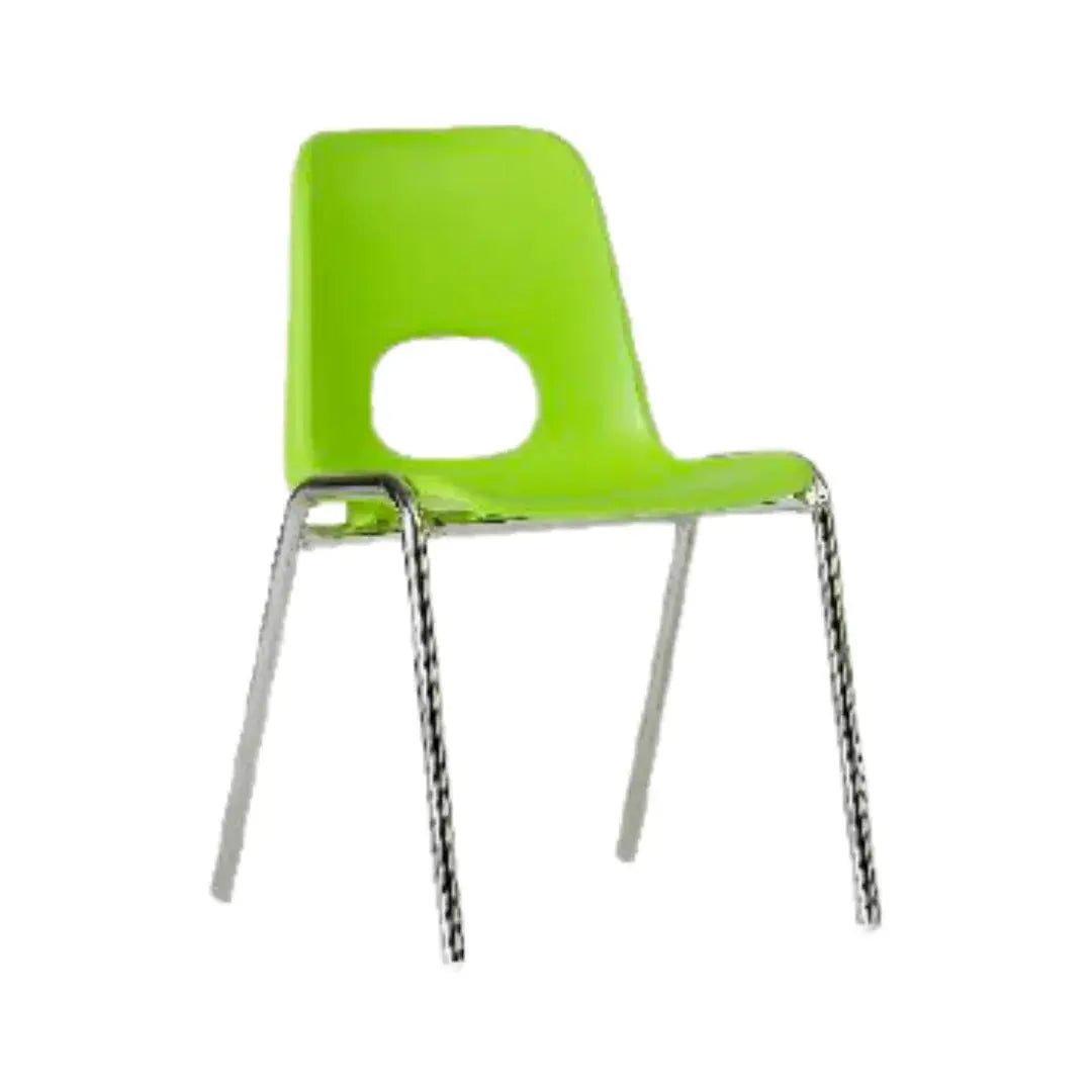 Chaise à coque empilable Bologne vert clair