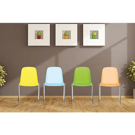 Kit chaises coque polypro Charlotte arc-en-ciel france collectivités