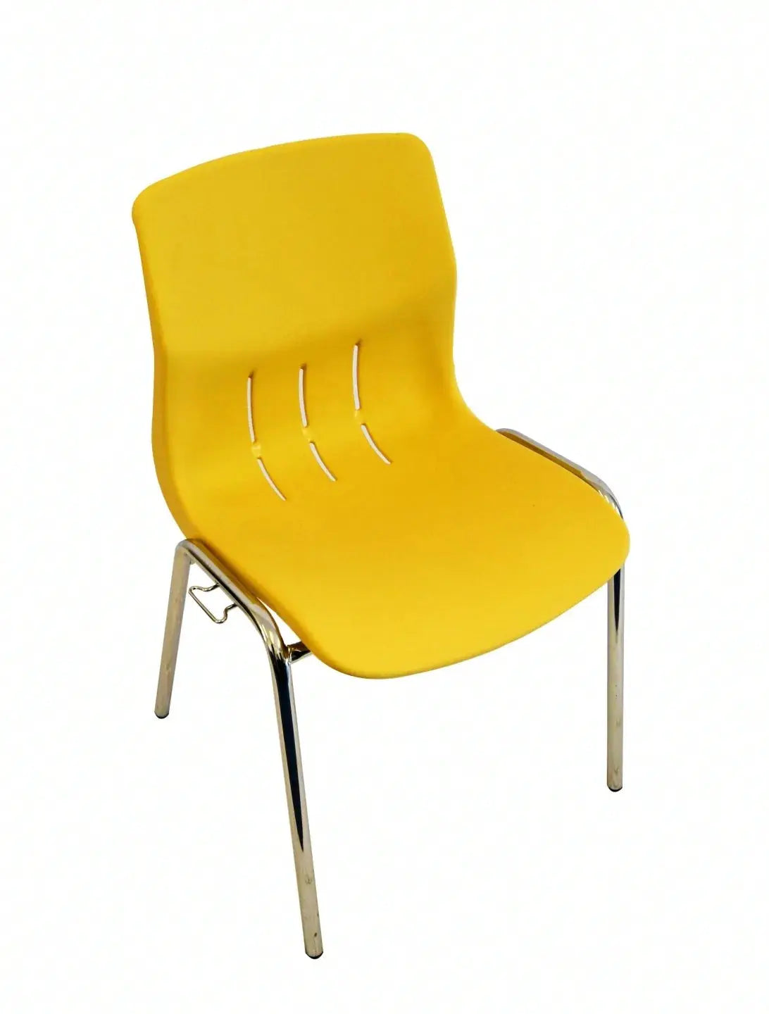 Chaise coque Kaline jaune au dossier ergonomique