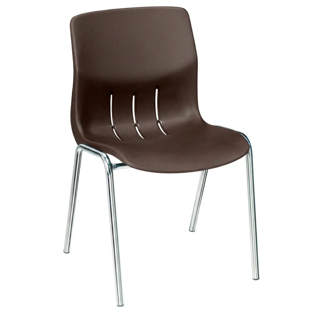 Chaise coque Kaline marron M2 en version sans accroches