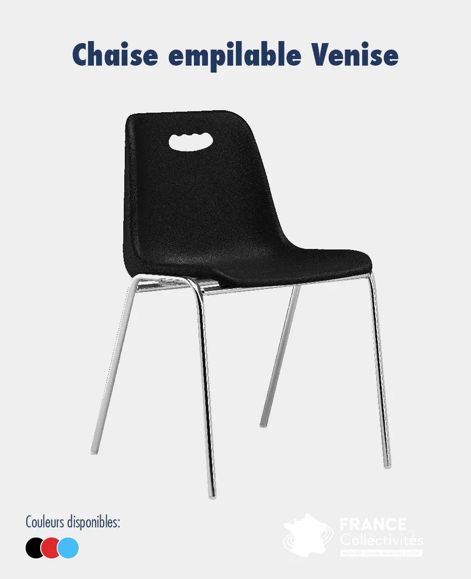 Chaise empilable coque plastique Venise - France Collectivités