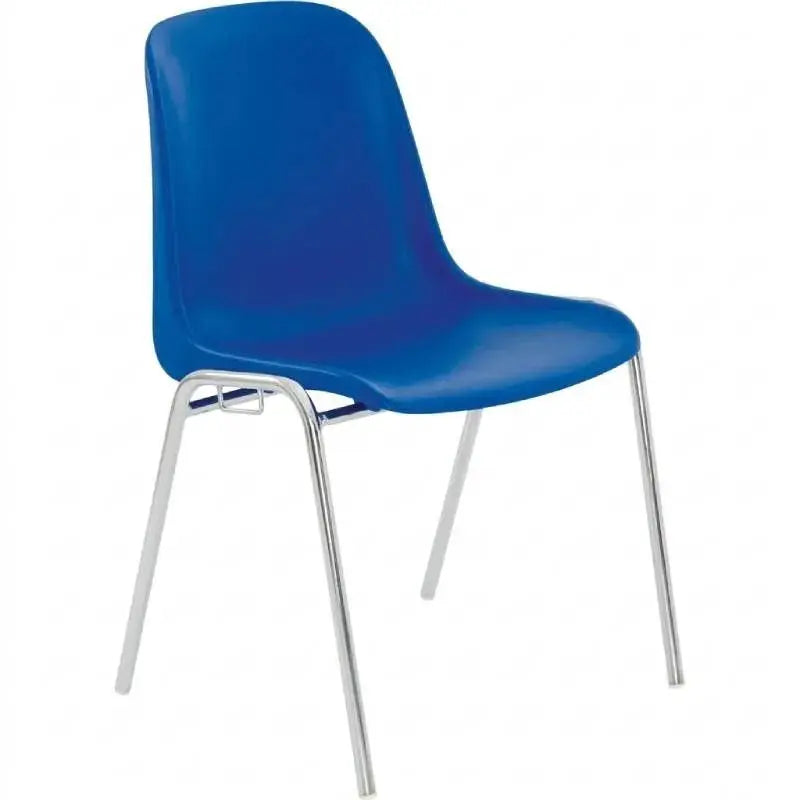 Chaise Hélène tube Ø 22 mm en bleu RAL 5005