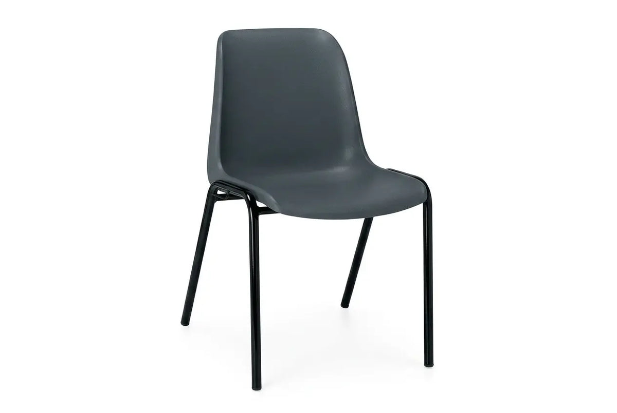 Lot de chaises Hélène M2 Ø 18 mm coloris gris anthracite, piétement chromé