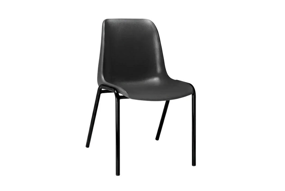Lot de chaises Hélène M2 Ø 18 mm coloris noir, piétement noir