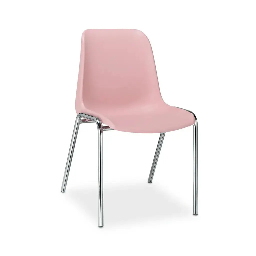Chaise empilable Hélène Ø 22 mm, coque rose Pantone 698 U