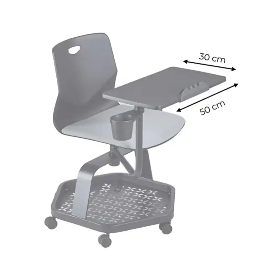 Chaise de cours avec tablette rotative et porte gobelet - TECSEAT LEARNING france collectivités