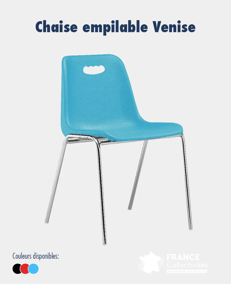 Chaise empilable coque plastique Venise - France Collectivités