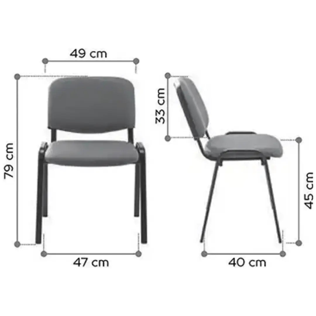 Chaise Iso Simili Cuir COIGNY MILI - Pieds Noir - France Collectivités