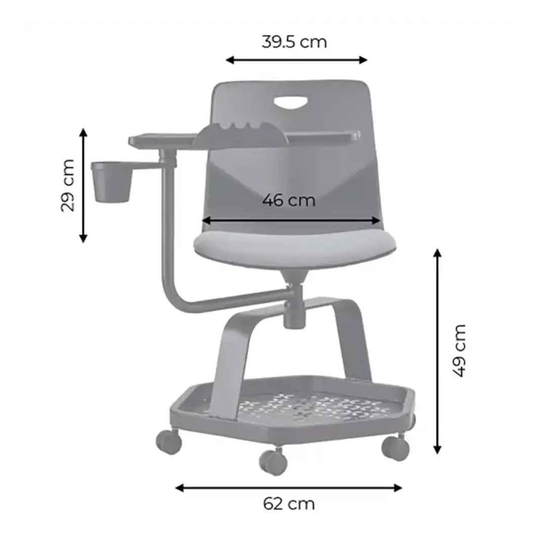 Chaise de cours avec tablette rotative et porte gobelet - TECSEAT LEARNING france collectivités
