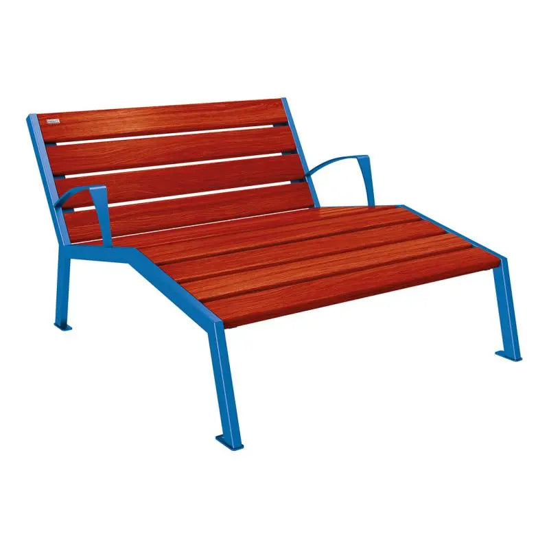 Chaise longue bois et acier Silaos