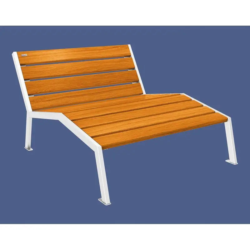 Chaise longue bois et acier Silaos