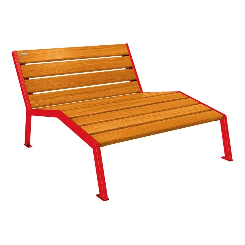 Chaise longue bois et acier Silaos