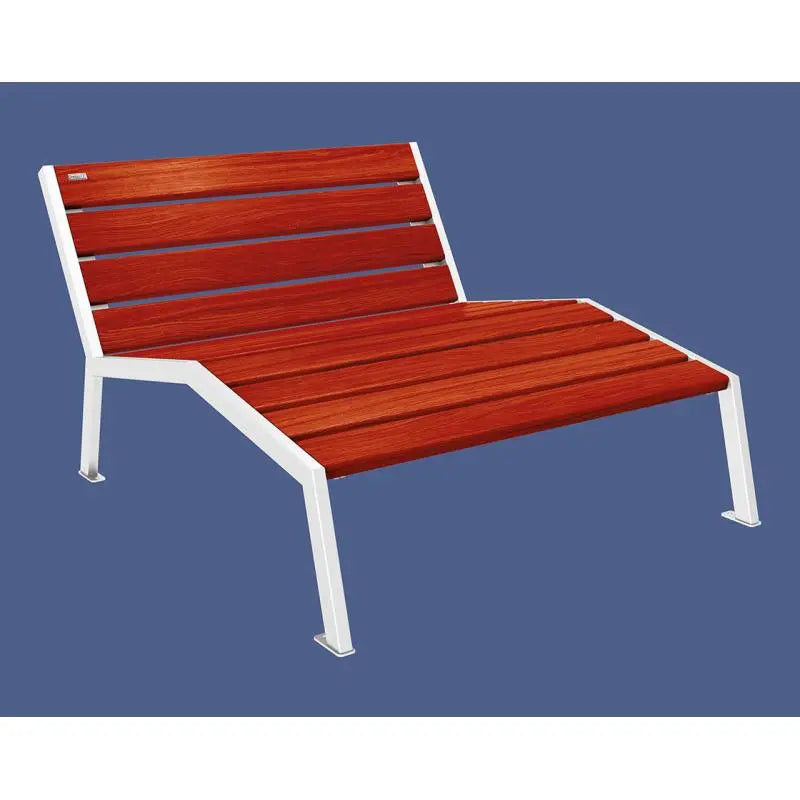 Chaise longue bois et acier Silaos
