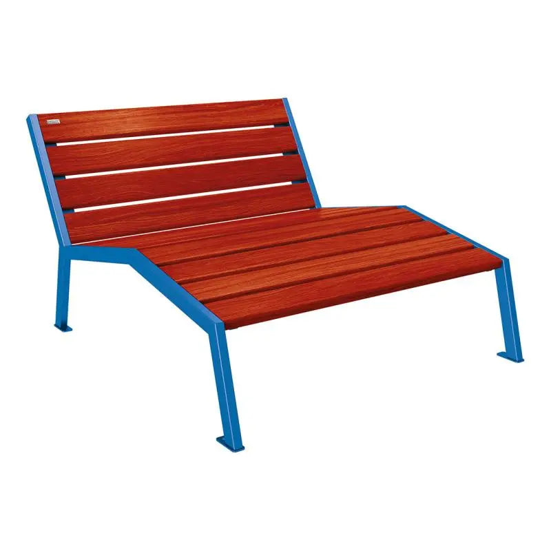 Chaise longue bois et acier Silaos