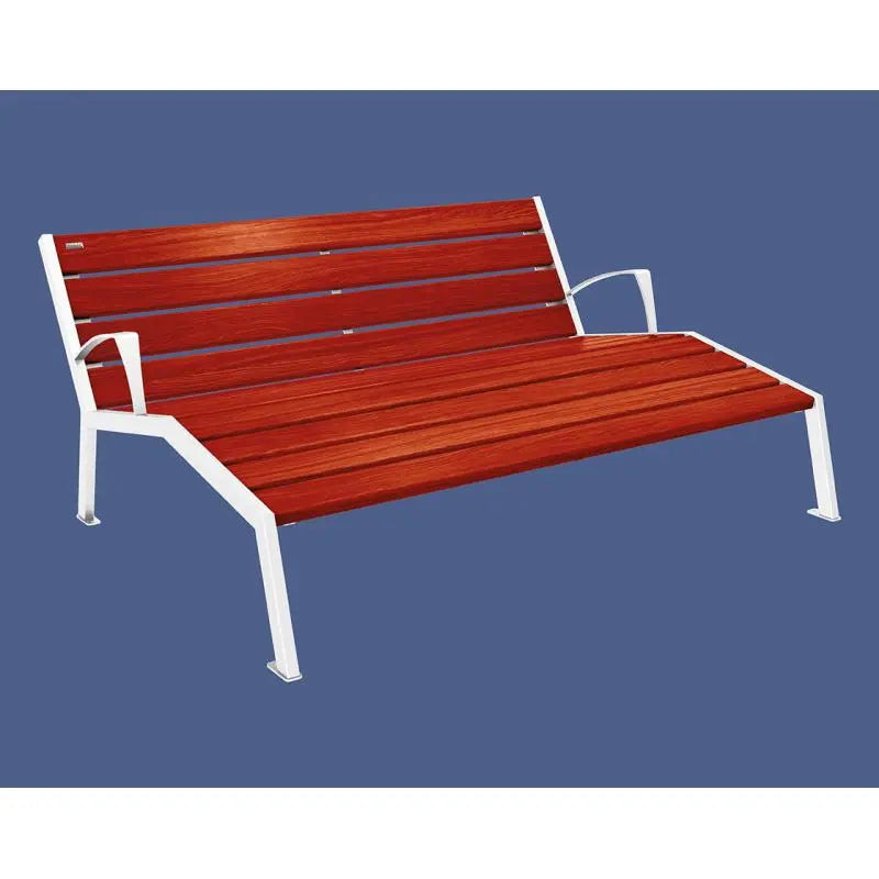 Chaise longue bois et acier Silaos