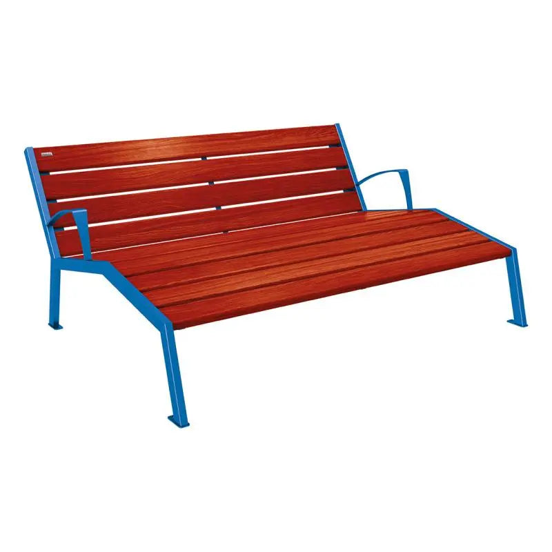 Chaise longue bois et acier Silaos
