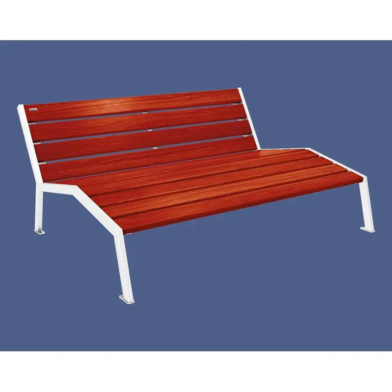 Chaise longue bois et acier Silaos