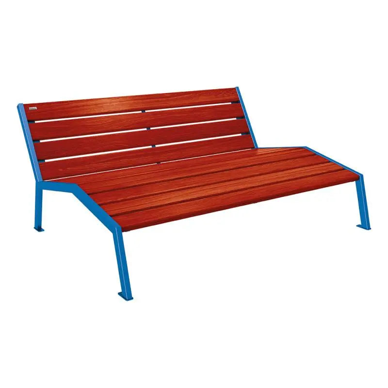 Chaise longue bois et acier Silaos