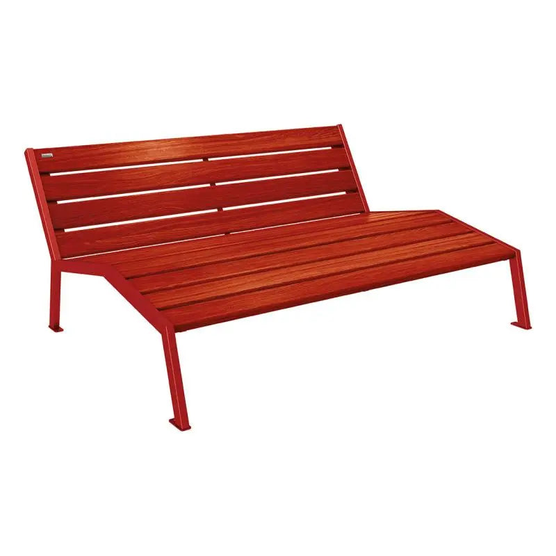 Chaise longue bois et acier Silaos