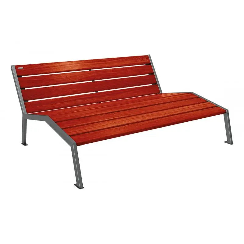 Chaise longue bois et acier Silaos