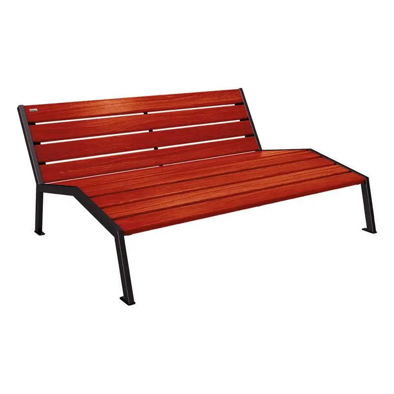 Chaise longue bois et acier Silaos