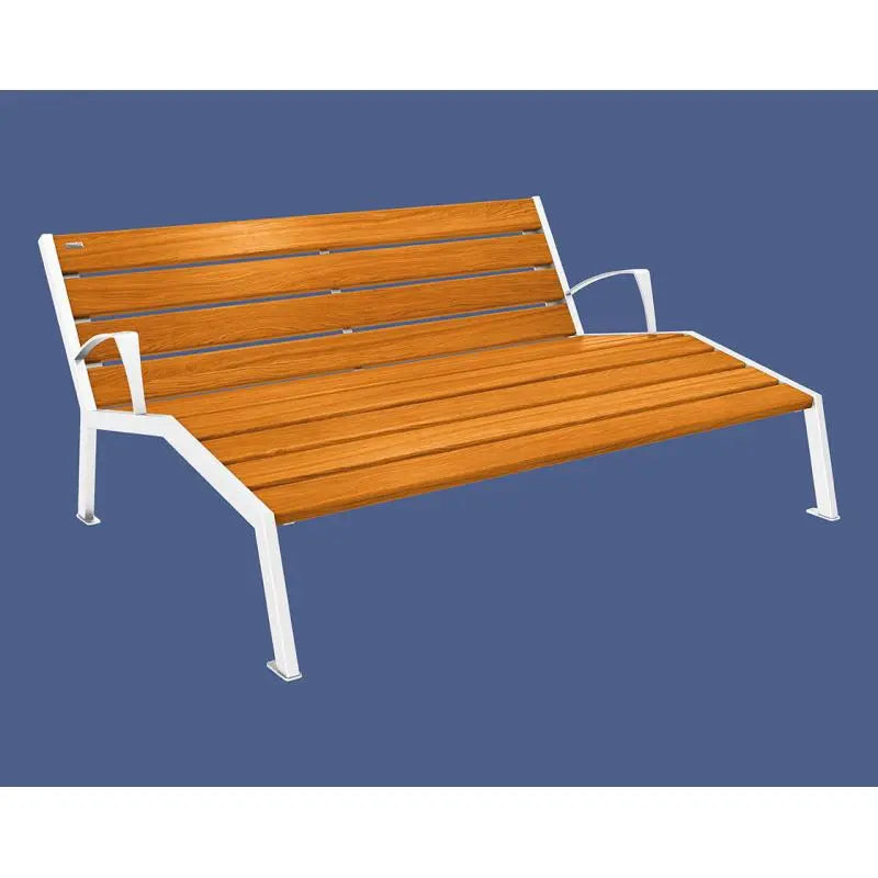 Chaise longue bois et acier Silaos