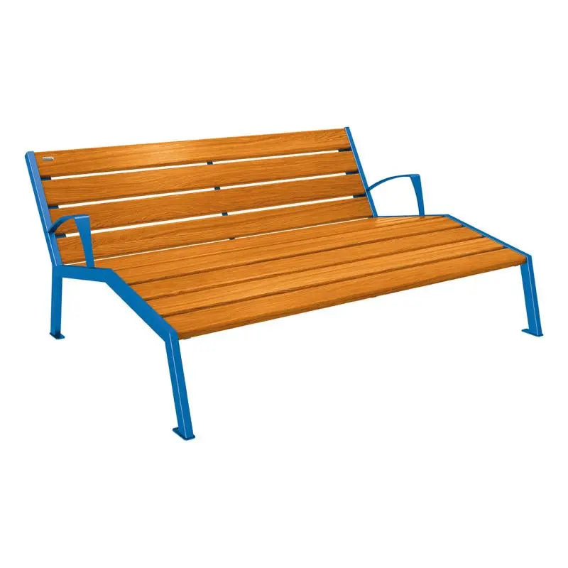 Chaise longue bois et acier Silaos