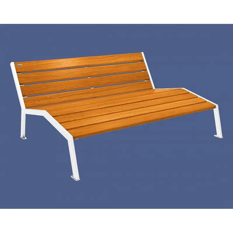 Chaise longue bois et acier Silaos